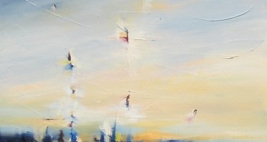 Spirit of Night 30" x 40" Abstract Oil Painting by Cynthia Ligeros