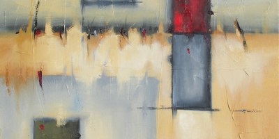 Aspect 24" x 24" Abstract Oil Painting by Cynthia Ligeros