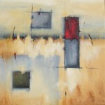 Aspect 24" x 24" Abstract Oil Painting by Cynthia Ligeros