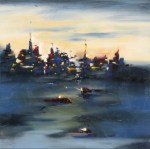 Evening's Breath 24" x 24" Abstract Oil Painting by Cynthia Ligeros Evening's Breath 24" x 24" Abstract Oil Painting by Cynthia Ligeros