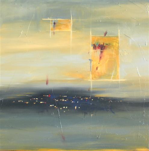 Farewell 20" x 20" Abstract Oil Painting by Cynthia Ligeros