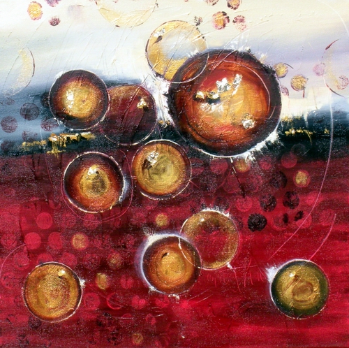 Luminous Night 20" x 20" Abstract Oil Painting by Cynthia Ligeros