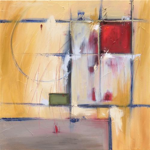 Nascent 20" x 20" Abstract Oil Painting by Cynthia Ligeros