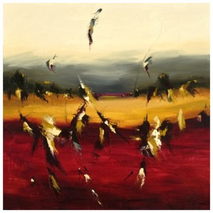 Past Horizons 32" x 32" Abstract Oil Painting by Cynthia Ligeros