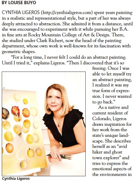 Cynthia Ligeros Interview Professional Artist Magazine 1