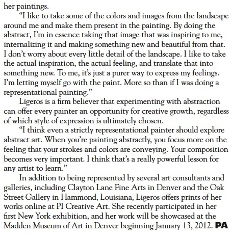 Cynthia Ligeros Interview Professional Artist Magazine 2