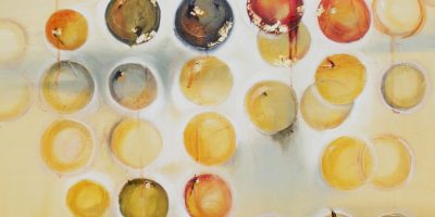 September Skies 30" x 30" Abstract Oil Painting by Cynthia Ligeros