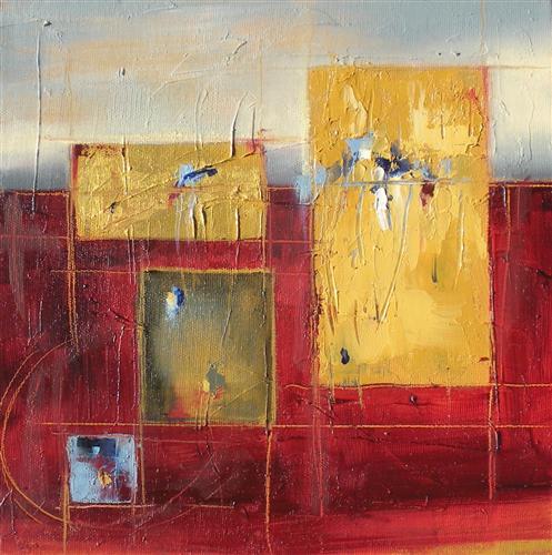 Spectrum 10" x 10" Abstract Oil Painting by Cynthia Ligeros