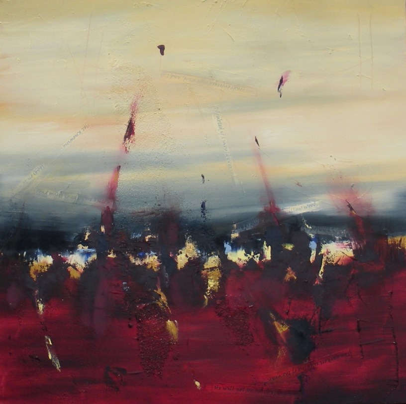 Wakening 24″ x 24″ Abstract Oil Painting by Cynthia Ligeros