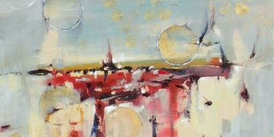 Promise of Spring 24" x 24" Abstract Oil Painting $875