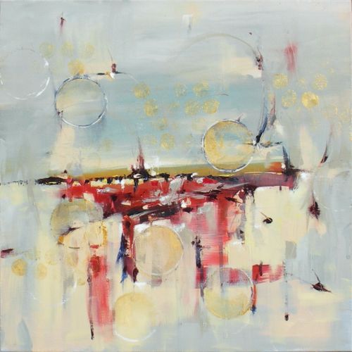 Promise of Spring 24" x 24" Abstract Oil Painting $875