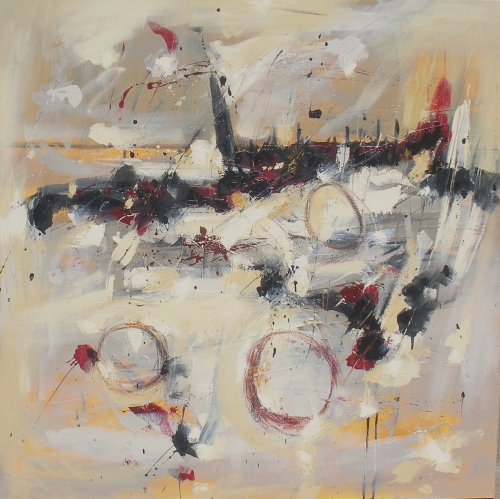 Breathless Glimpse 40″ x 40″ Abstract Oil Painting