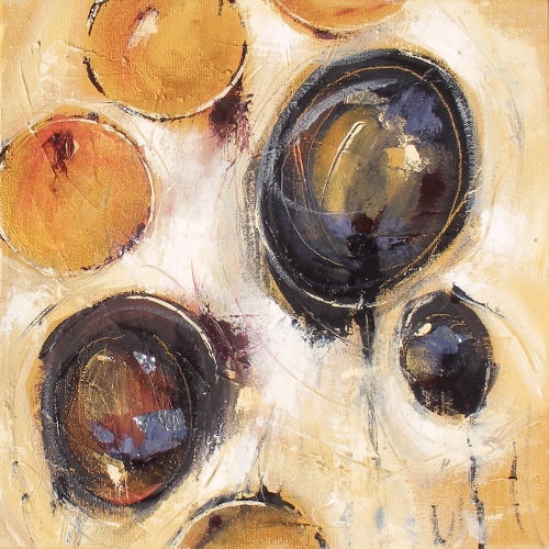 Serene Storm 12″ x 12″ Abstract Oil Painting