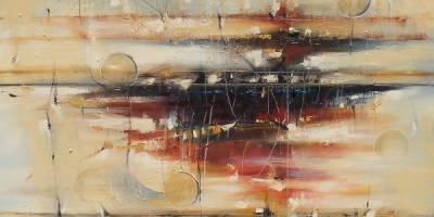 City Rising 30" x 40" Abstract Oil Painting