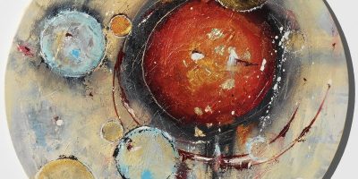 Secret In The Sky 20" Abstract Oil Painting