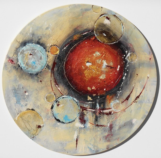 Secret In The Sky 20" Abstract Oil Painting