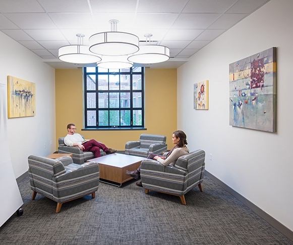 Artwork by Cynthia Ligeros in the Ketchum Arts and Sciences Building at University of Colorado Boulder